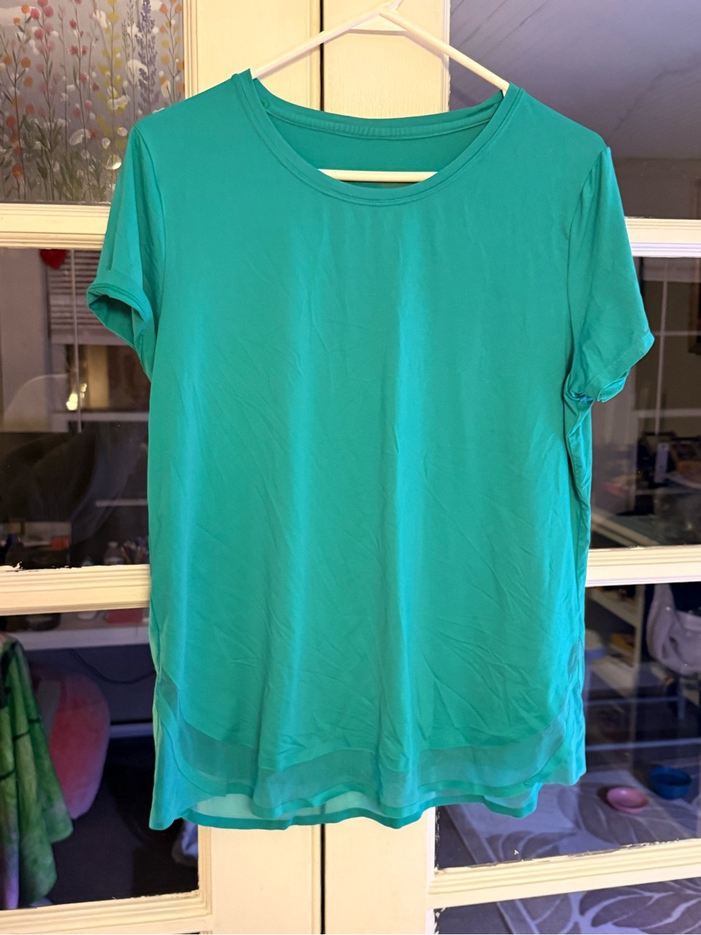 Athleta Women's Short Sleeve Tee in Teal Green